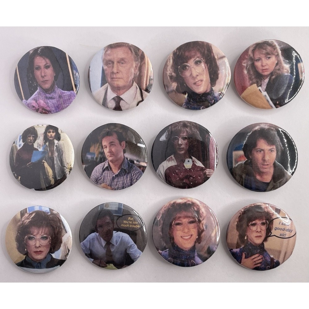 Tootsie Micheal Dorsey Dorothy Micheal's Pinback Button 1.25" Replica Lot Of 12